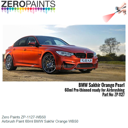 Zero Paints ZP-1296-DB190: Paint for airbrush Graphite Grey Graphitgrau for  Mercedes-Benz 300SL Code: DB190 1 x 60ml for airbrush (ref. ZP-1296-DB190)