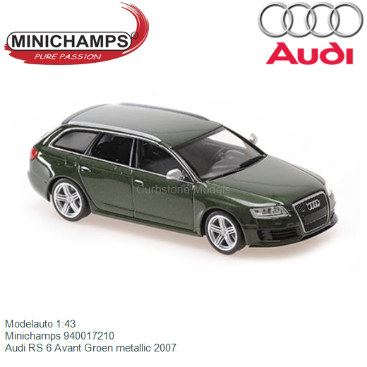 MAXICHAMPS 1/43 アウディ Audi RS6 Avant 2007 Green Metallic J03-4-023-