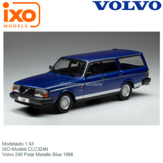 Modelauto 1:43 | IXO-Models CLC324N | Volvo 240 Polar Metallic Blue 1988