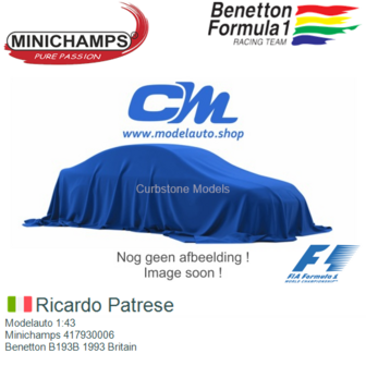 Modelauto 1:43 | Minichamps 417930006 | Benetton B193B 1993 Britain