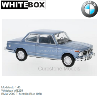 Modelauto 1:43 | Whitebox WB295 | BMW 2000 Ti Metallic Blue 1968