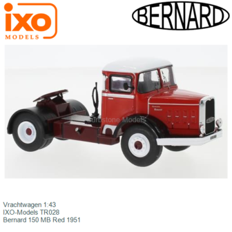 Vrachtwagen 1:43 | IXO-Models TR028 | Bernard 150 MB Red 1951