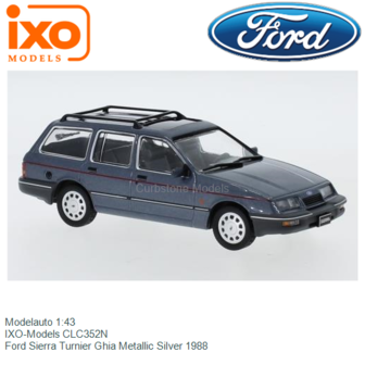 Modelauto 1:43 | IXO-Models CLC352N | Ford Sierra Turnier Ghia Metallic Silver 1988