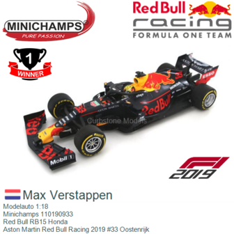 Modelauto 1:18 | Minichamps 110190933 | Red Bull RB15 Honda | Aston Martin Red Bull Racing 2019 #33 Oostenrijk