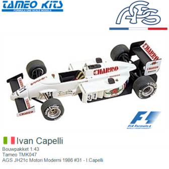 Bouwpakket 1:43 | Tameo TMK047 | AGS JH21c Motori Moderni 1986 #31 - I.Capelli