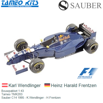 Bouwpakket 1:43 | Tameo TMK203 | Sauber C14 1995 - K.Wendlinger - H.Frentzen