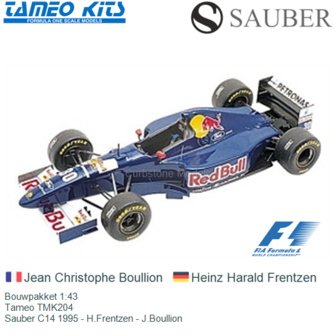 Bouwpakket 1:43 | Tameo TMK204 | Sauber C14 1995 - H.Frentzen - J.Boullion