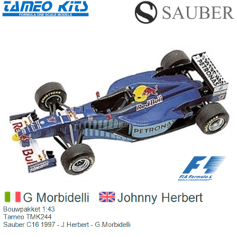 Bouwpakket 1:43 | Tameo TMK244 | Sauber C16 1997 - J.Herbert - G.Morbidelli