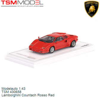 Modelauto 1:43 | TSM 430658 | Lamborghini Countach Rosso Red