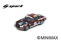 Modelauto 1:43 | Spark S9749 | Porsche 911T 1969 #66 - J.Egreteaud - R.Lopez