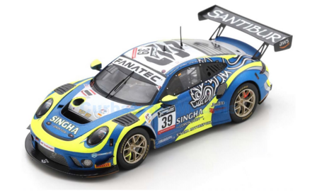 Modelauto 1:43 | Spark SB519 | Porsche 911 GT3 R | SINGHA Racing Team 2022 #39 - C.Hamon - E.Bamber - P.Bhirombhakdi - T.Sathie