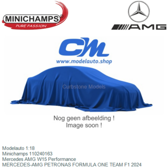 Modelauto 1:18 | Minichamps 110240163 | Mercedes AMG W15 Performance | MERCEDES-AMG PETRONAS FORMULA ONE TEAM F1 2024