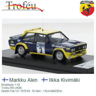 Modelauto 1:43 | Trofeu RR.UK88 | Abarth Fiat 131 1976 #3 - M.Alen - I.Kivim&amp;#228;ki