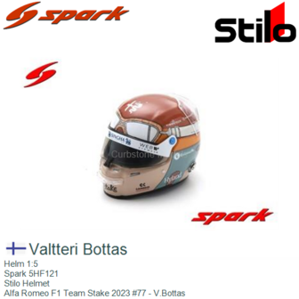 Helm 1:5 | Spark 5HF121 | Stilo Helmet | Alfa Romeo F1 Team Stake 2023 #77 - V.Bottas