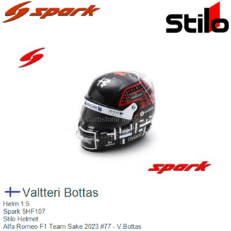 Helm 1:5 | Spark 5HF107 | Stilo Helmet | Alfa Romeo F1 Team Sake 2023 #77 - V.Bottas