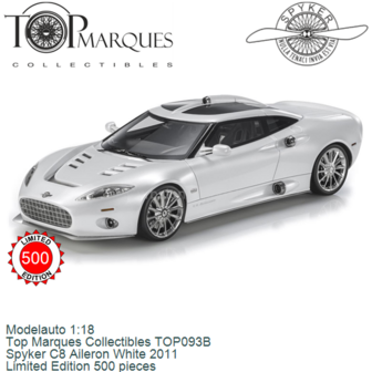 Modelauto 1:18 | Top Marques Collectibles TOP093B | Spyker C8 Aileron White 2011