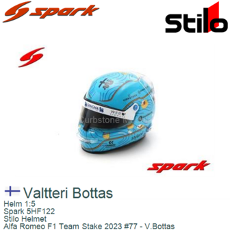 Helm 1:5 | Spark 5HF122 | Stilo Helmet | Alfa Romeo F1 Team Stake 2023 #77 - V.Bottas