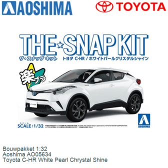 Bouwpakket 1:32 | Aoshima AO05634 | Toyota C-HR White Pearl Chrystal Shine