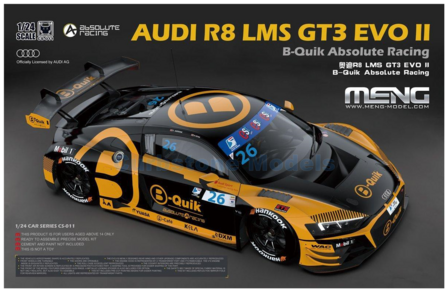 Bouwpakket 1:24 | MENG CS-011 | Audi R8 LMS GT3 EVO II | B-QUIK Absolute Racing 2023 #26