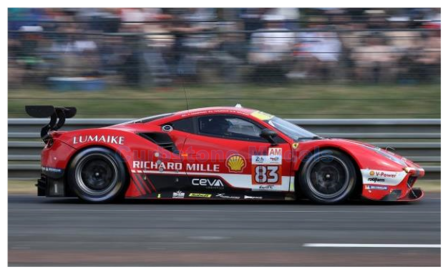 Modelauto 1:43 | Looksmart LSLM168 | Ferrari 488 GTE EVO | AF-Corse Richard Mille 2023 #83 - L.P&eacute;rez Companc - L.Wadoux - 