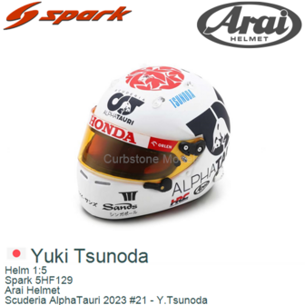 Helm 1:5 | Spark 5HF129 | Arai Helmet | Scuderia AlphaTauri 2023 #21 - Y.Tsunoda