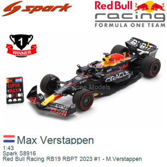 1:43 | Spark S8916 | Red Bull Racing RB19 RBPT 2023 #1 - M.Verstappen