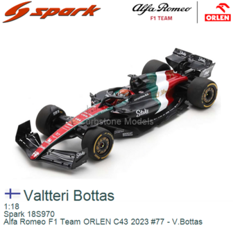1:18 | Spark 18S970 | Alfa Romeo F1 Team ORLEN C43 2023 #77 - V.Bottas