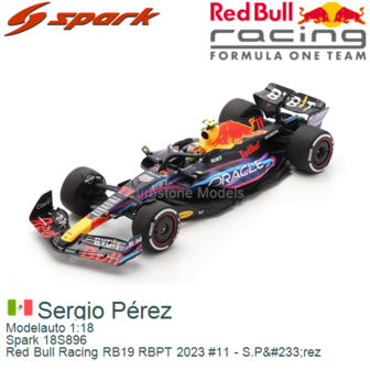 Modelauto 1:18 | Spark 18S896 | Red Bull Racing RB19 RBPT 2023 #11 - S.P&amp;#233;rez