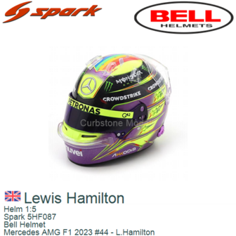 Helm 1:5 | Spark 5HF087 | Bell Helmet | Mercedes AMG F1 2023 #44 - L.Hamilton