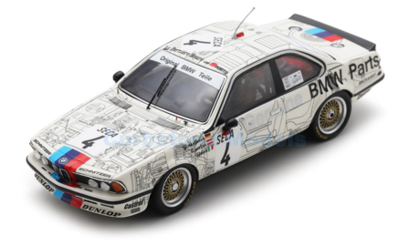 Modelauto 1:43 | Spark SB654 | BMW 635 Csi 1983 #4 - -.Rossi  C - D.Quester - M.Winkelhock