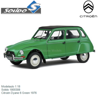 Modelauto 1:18 | Solido 1800308 | Citro&euml;n Dyane 6 Green 1976