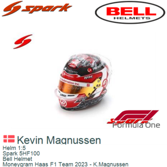 Helm 1:5 | Spark 5HF100 | Bell Helmet | Moneygram Haas F1 Team 2023 - K.Magnussen