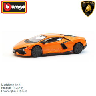 Modelauto 1:43 | Bburago 18-30464 | Lamborghini 74X Red