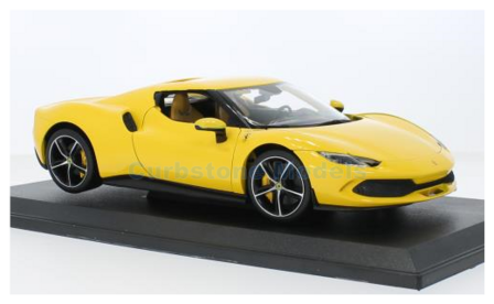 Modelauto 1:18 | Bburago 18-16018YELLOW | Ferrari 296 GTB Hybrid 380 HP V6 Yellow 2021