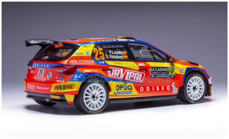 Modelauto 1:18 | IXO-Models 18RMC199.22 | Skoda Fabia RS Rally2 2024 #25 - P.L&oacute;pez - D.V&aacute;zquez