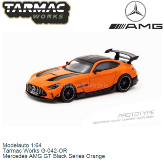 Modelauto 1:64 | Tarmac Works G-042-OR | Mercedes AMG GT Black Series Orange