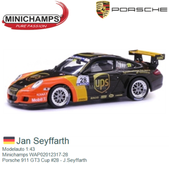 Modelauto 1:43 | Minichamps WAP02012317-28 | Porsche 911 GT3 Cup #28 - J.Seyffarth