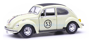 Modelauto 1:43 | Cararama 11840 | Volkswagen Beetle Wit /Creme #53 - -.Herbie