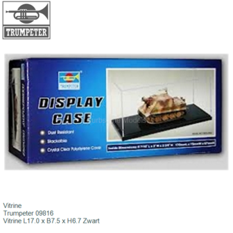 Vitrine  | Trumpeter 09816 | Vitrine L17.0 x B7.5 x H6.7 Zwart