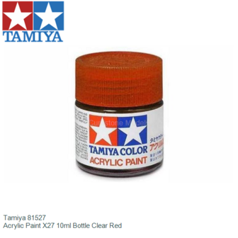  | Tamiya 81527 | Acrylic Paint X27 10ml Bottle Clear Red