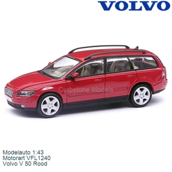 Modelauto 1:43 | Motorart VFL1240 | Volvo V 50 Rood