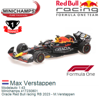 Modelauto 1:43 | Minichamps 417230801 | Oracle Red Bull racing RB 2023 - M.Verstappen