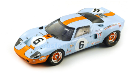 Modelauto 1:18 | Spark 18LM69 | Ford GT 40 Blauw / Oranje 1969 #6 - J.Ickx - J.Oliver