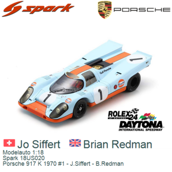 Modelauto 1:18 | Spark 18US020 | Porsche 917 K 1970 #1 - J.Siffert - B.Redman