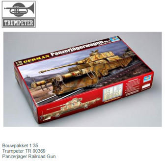 Bouwpakket 1:35 | Trumpeter TR 00369 | Panzerj&auml;ger Railroad Gun