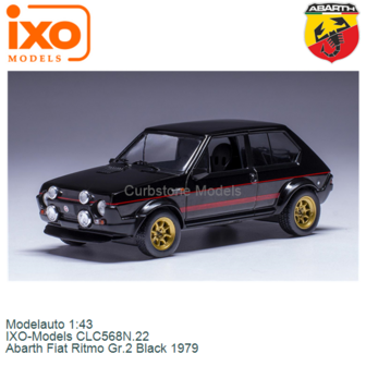 Modelauto 1:43 | IXO-Models CLC568N.22 | Abarth Fiat Ritmo Gr.2 Black 1979