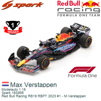 Modelauto 1:18 | Spark 18S895 | Red Bull Racing RB19 RBPT 2023 #1 - M.Verstappen