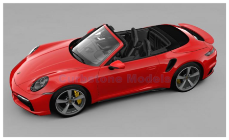 Modelauto 1:18 | Minichamps 155069084 | Porsche 911 992 Turbo S Cabrio Rood 2020