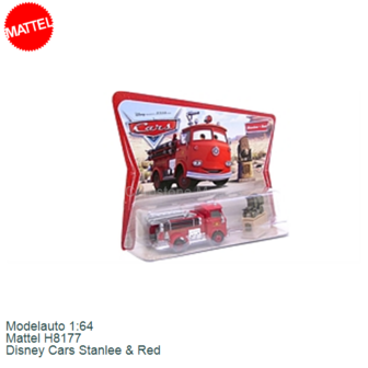 Modelauto 1:64 | Mattel H8177 | Disney Cars Stanlee &amp; Red