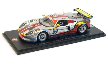 Modelauto 1:43 | Spark 100SPA23 | Ford GT | Marc VDS Racing Team 2010 #99 - B.Leinders - M.Duez - M.Martin